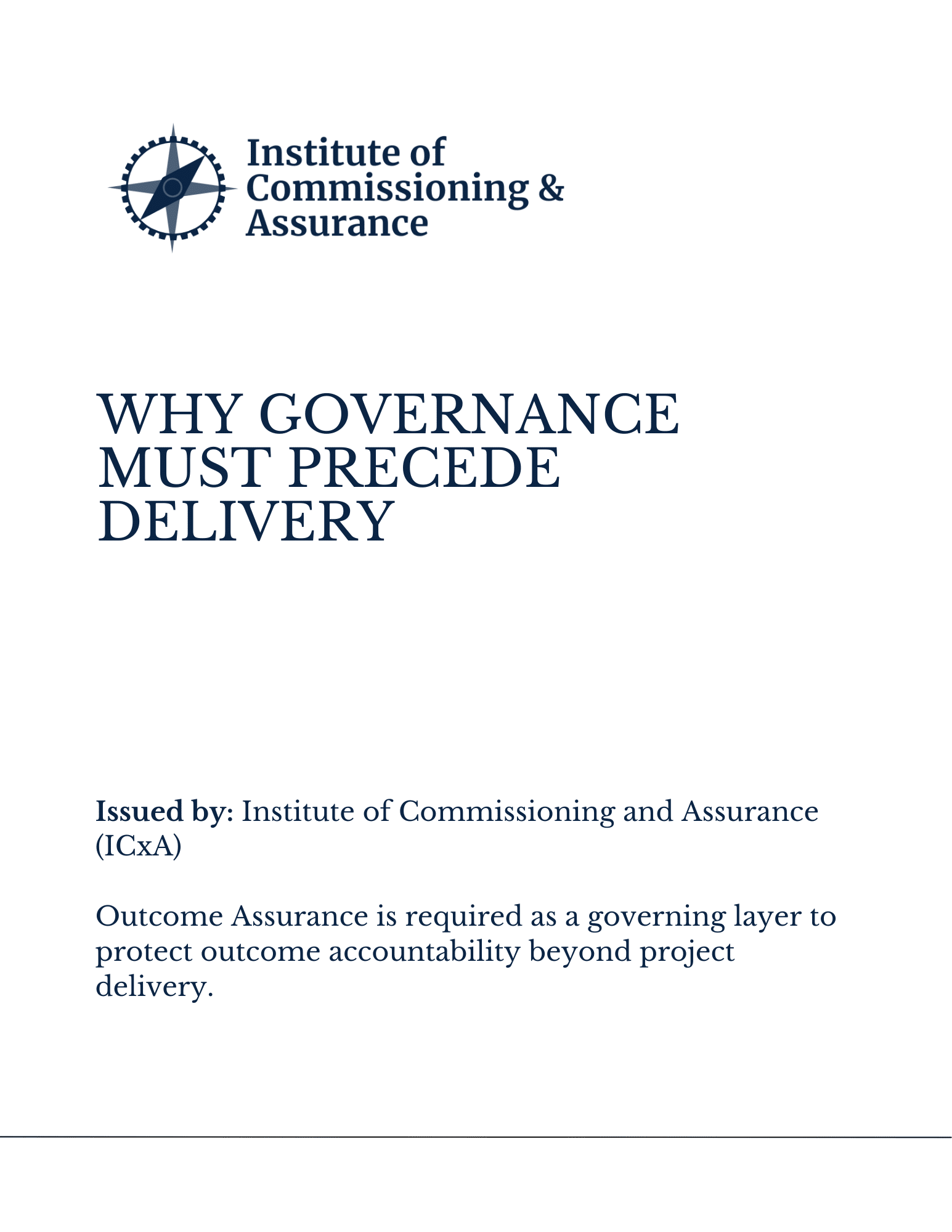 33- Why Governance Must Precede Delivery Paul Turner