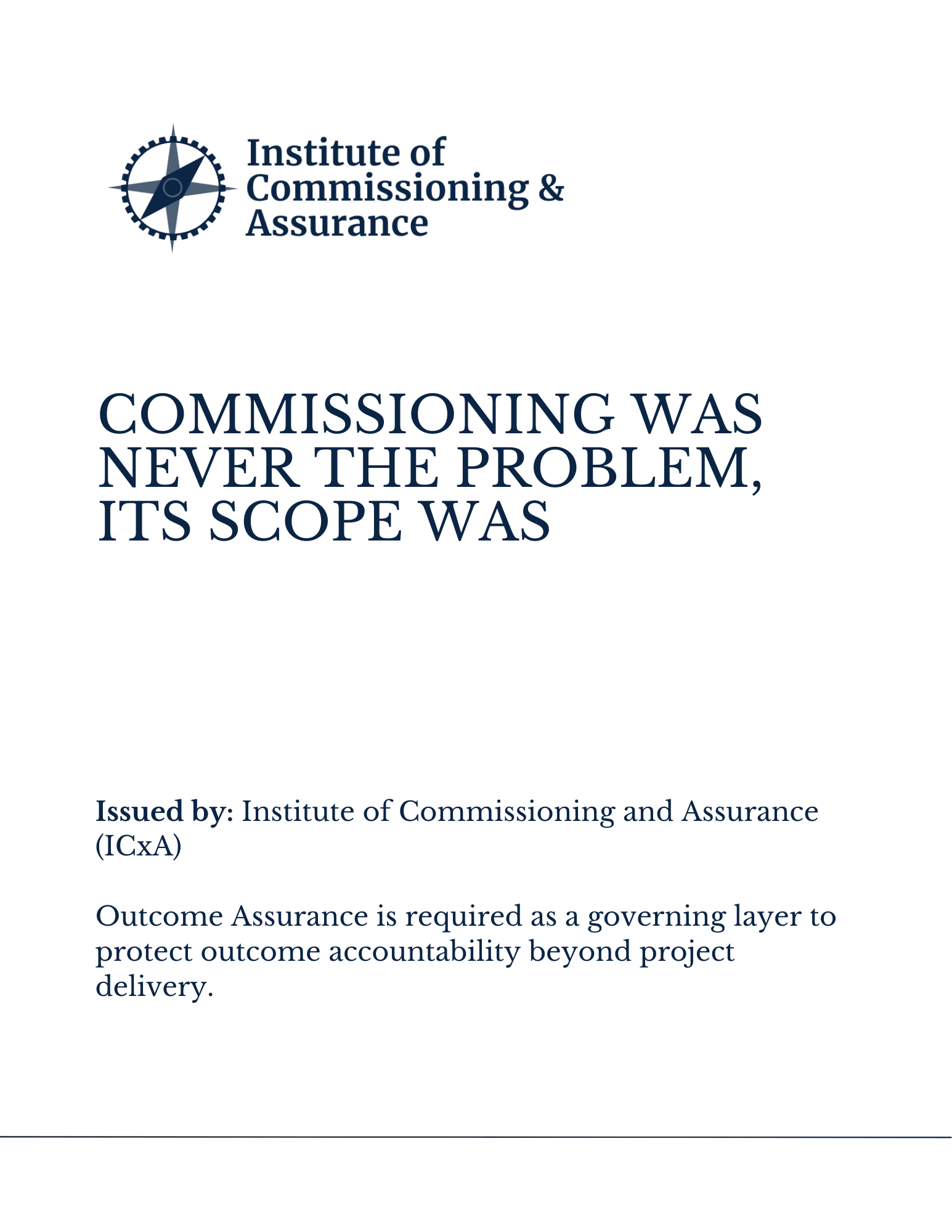 38- Commissioning Was Never the Problem, Its Scope Was Paul Turner